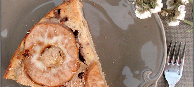 Пирог с грушами,шоколадом и орехами