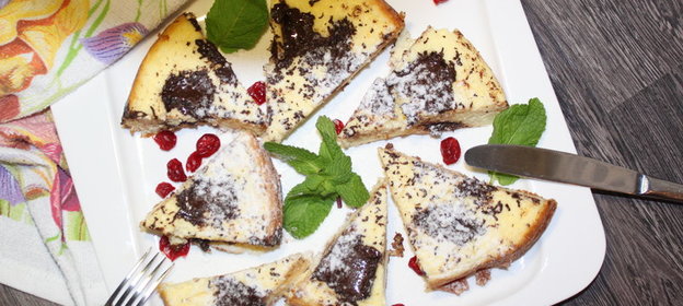 Творожное суфле с кусочками шоколада