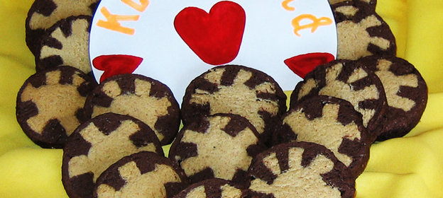 ПЕЧЕНЬЕ ДВУХЦВЕТНЫЕ ЗВЁЗДОЧКИ