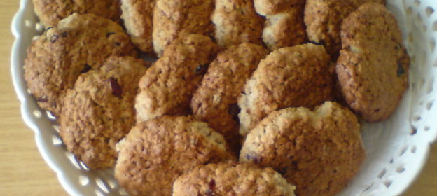 Овсяное печенье с сушеной клюквой