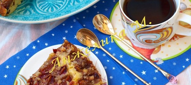 Сливовый пирог с шоколадом