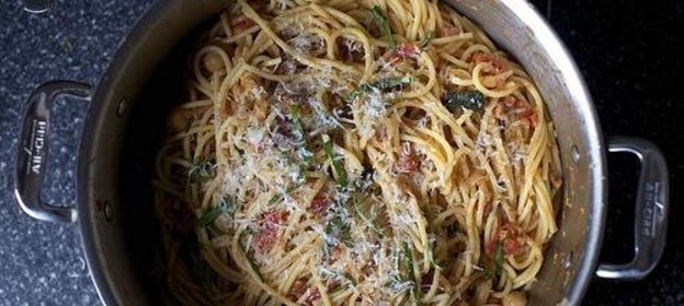 Спагетти с бараньим горохом