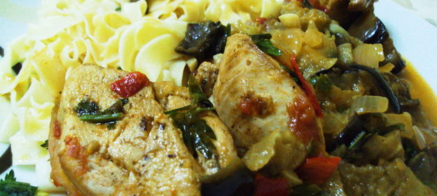 Макароны с клубникой