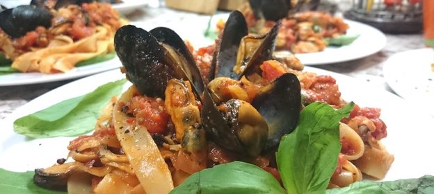 Паста с мидиями