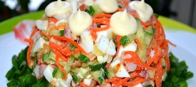 Салат с корейской морковью