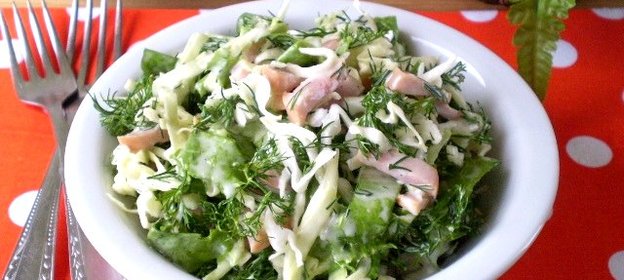 Капустный салат с майонезом