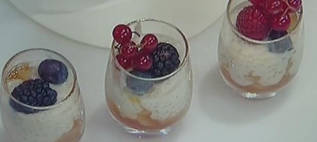 Ананасы в карамели и тапиоке