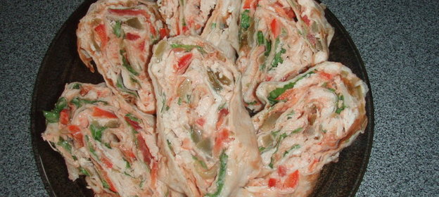 Салатик со шпротами и сухариками