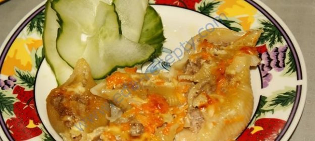 Макароны фаршированные фаршем