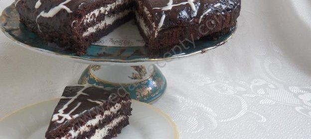 Шоколадно-творожный торт