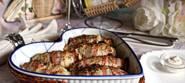 Зразы из телапии в беконе с овощным салатом (тест-драйв с Окраиной)