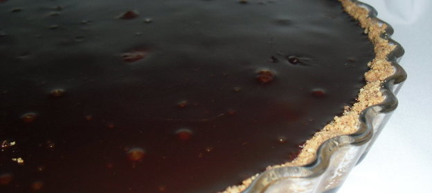 Тарт с грушами и шоколадным ганашем