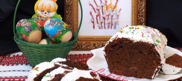 Шоколадный пасхальный кекс