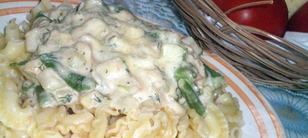 Паста с кабачком и стручковой фасолью