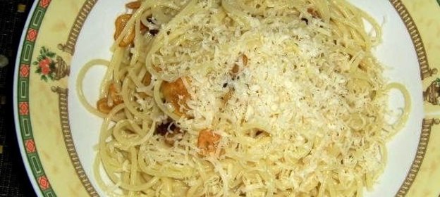 Паста с чесноком и острым перцем (Spaghetti aglio olio)