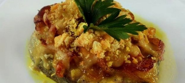 Стейк трески в духовке