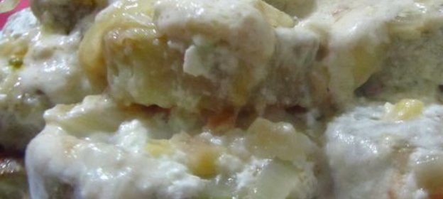 Кабачки в сметанном соусе