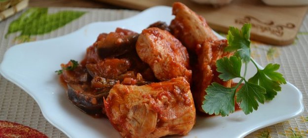 Чахохбили с баклажанами