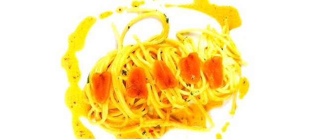 Спагетти с боттаргой и сливочным соусом