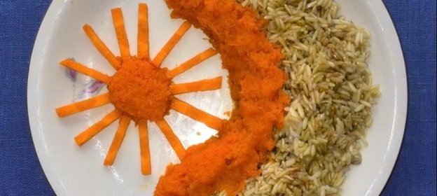 Бурый рис с морковкой