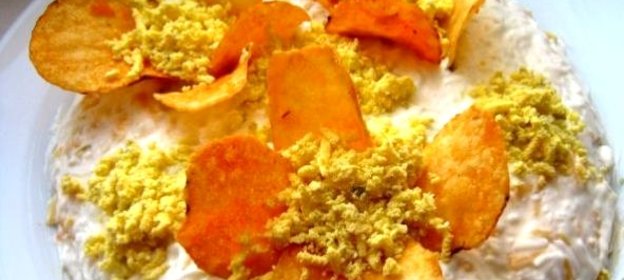 Салат с куриной ветчиной