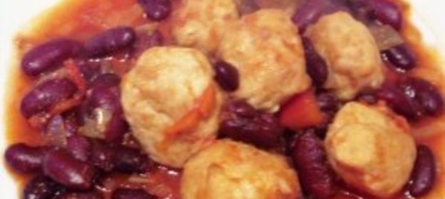 Куриные тефтельки-фрикадельки в стиле чили кон карне