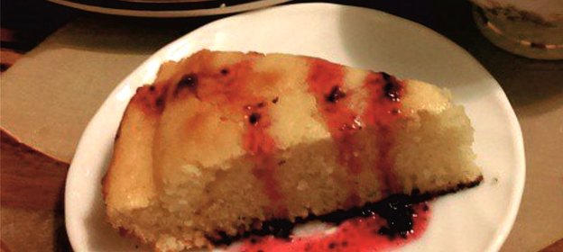 Манник с клюквенным сиропом