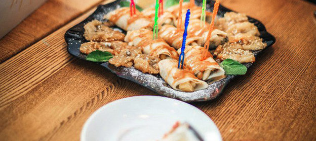 Креп по-французски с бананами в карамели