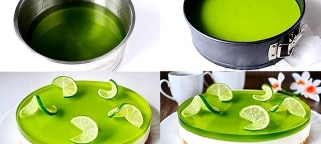 Торт желейный с печеньем без выпечки