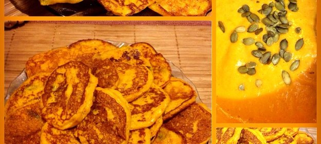 Тыквенные оладьи с отрубями и семечками