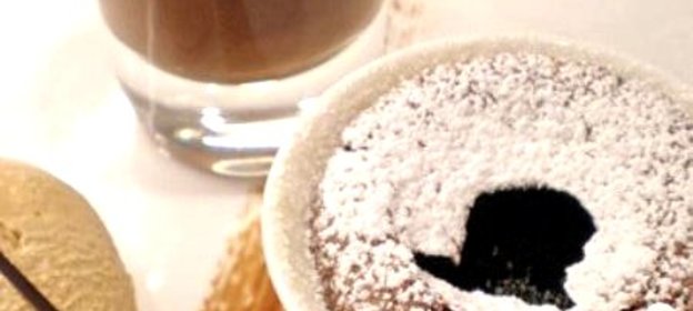 Теплый шоколадный пирог