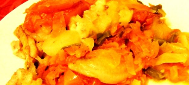 Бигус с курицей в мультиварке