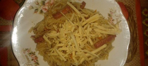 Вермишель с колбасой