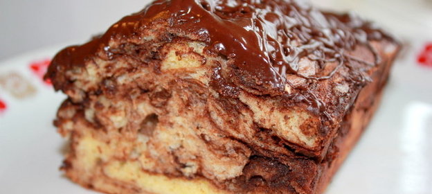 Мраморный пирог с шоколадом по рецепту Поля Бокюза