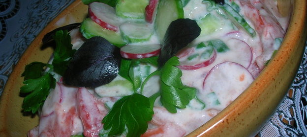 Овощная РАЙТА ( или обычный салат на индийский манер)