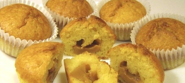 Маффины с вареной сгущенкой