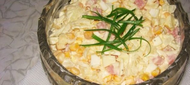 Салат из моченых яблок с картофелем