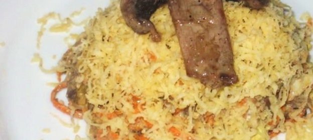 Печеночный салат с грибами