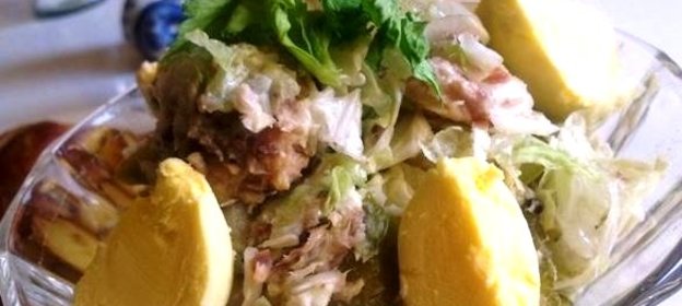 Салат с сардинами