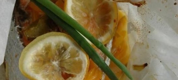 Стейк лосося запеченный