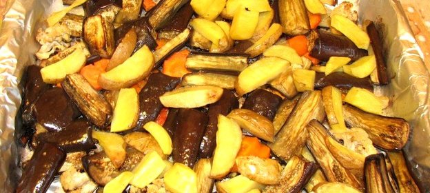 Овощи печеные в духовке