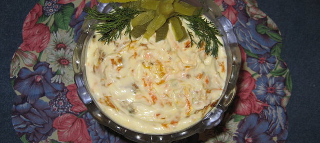 СалатКальмары под шубой