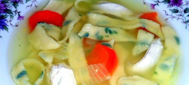 Домашняя зеленая лапша