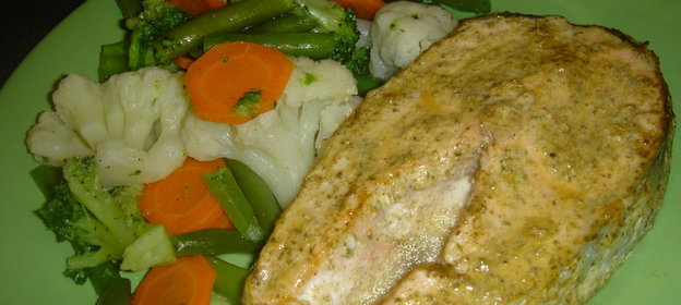 Стейк из лосося