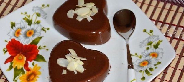 Шоколадно кофейное желе