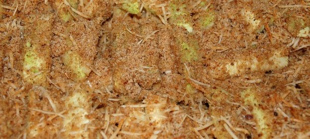 Палочки из цукини в золотистой панировке из пармезана