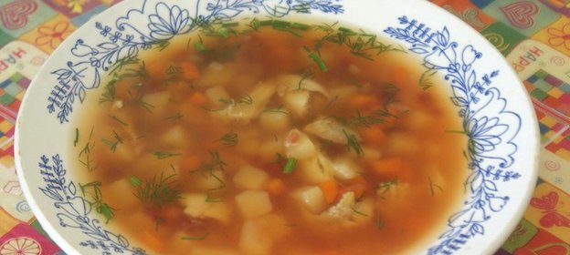 Суп на курином бульоне со свеклой