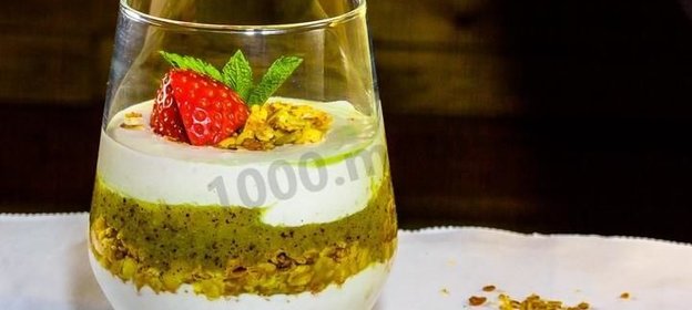 Творожный мусс с фруктовым смузи