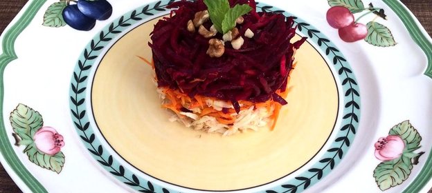 Слоеный овощной салат