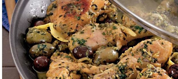 Тажин из курицы с солеными лимонами